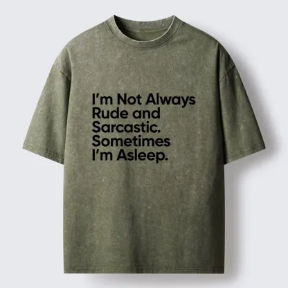 Tokyo-Tiger Sarcastic Funny Text Meme Washed T-Shirt