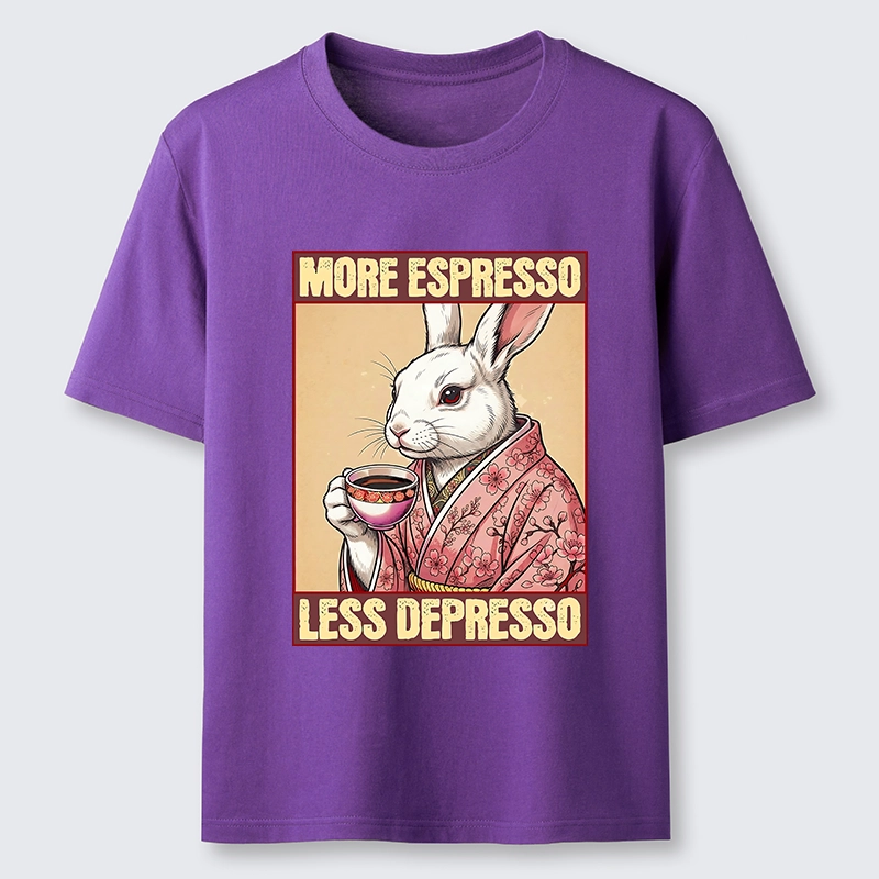 Tokyo-Tiger Happy Sakura Bunny Drinks Morning Espresso Classic T-Shirt