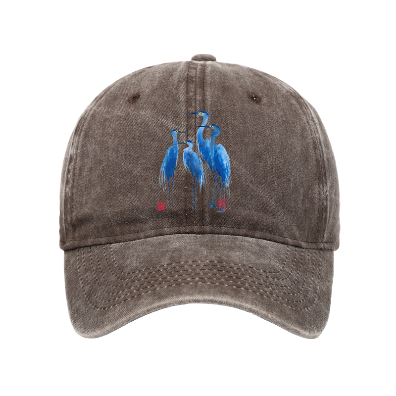 Tokyo-Tiger Flocks Of Great Blue Herons Washed Cap