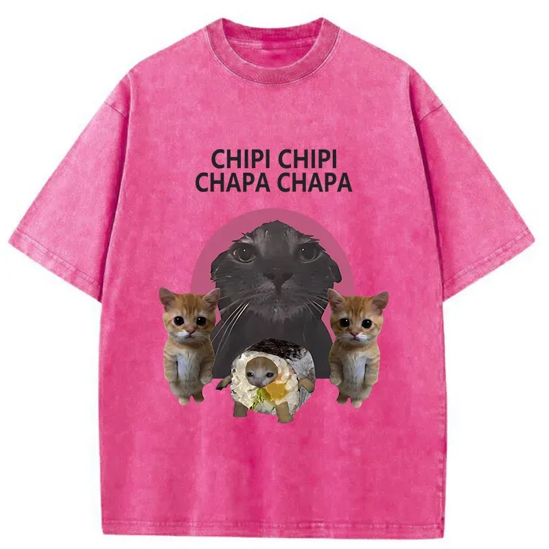 Tokyo-Tiger CHIPI Cats Washed T-Shirt