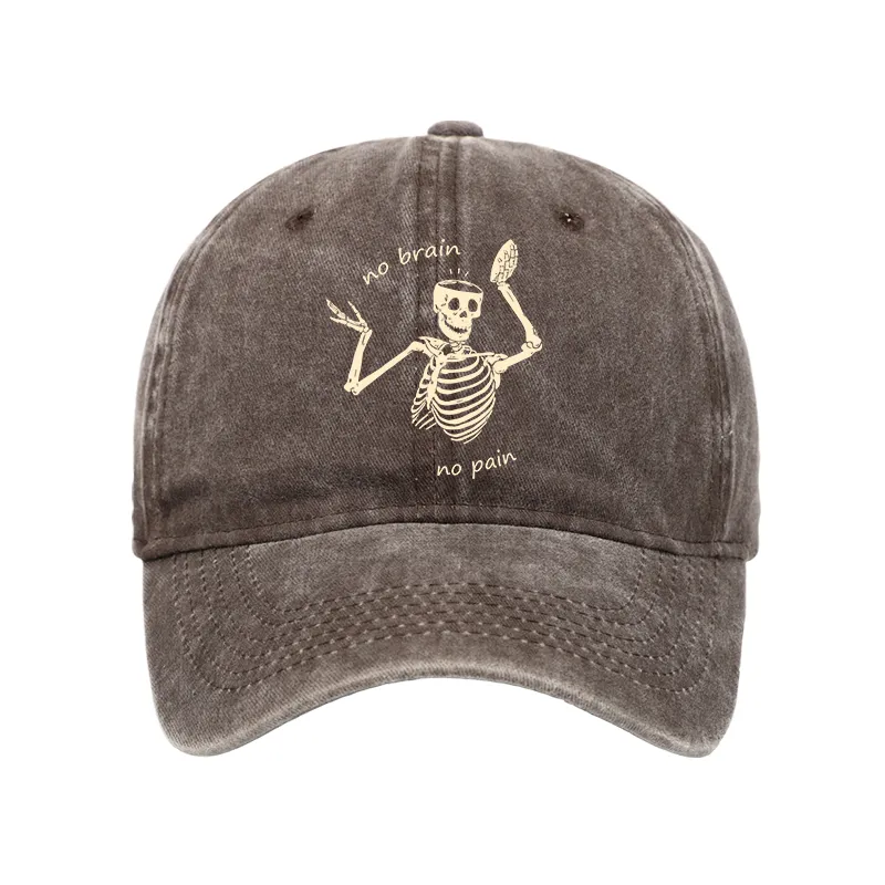 Tokyo-Tiger Skeletons Feel No Pain Washed Cap