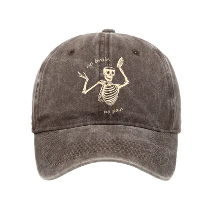 Tokyo-Tiger Skeletons Feel No Pain Washed Cap