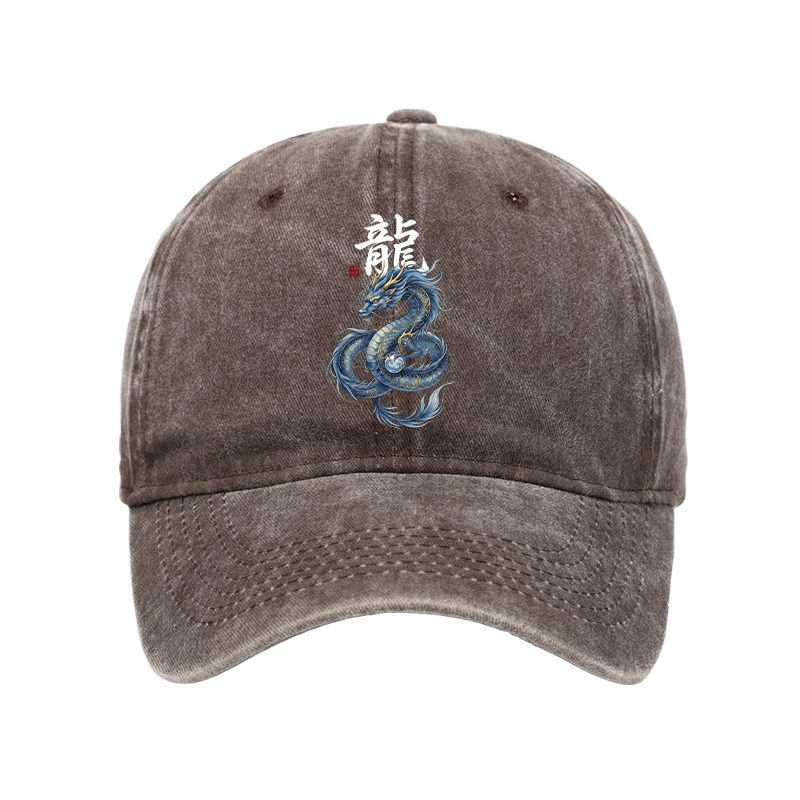 Tokyo-Tiger Mythic Blue Dragon Washed Cap