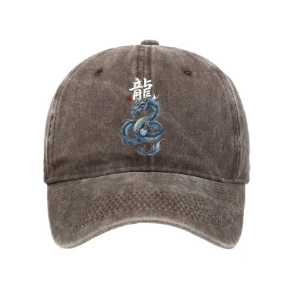 Tokyo-Tiger Mythic Blue Dragon Washed Cap