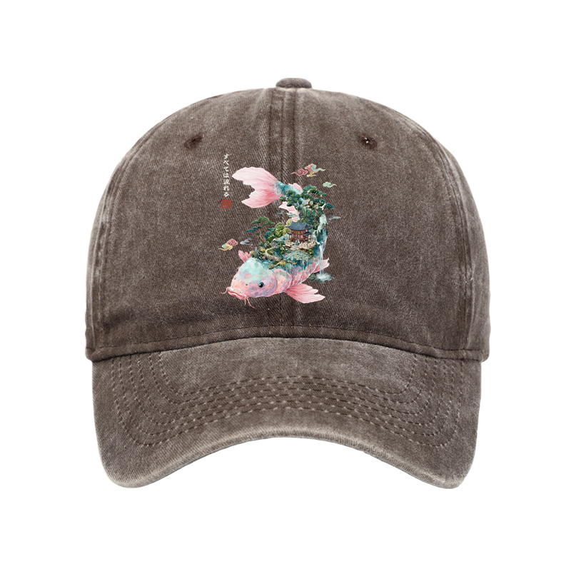 Tokyo-Tiger Journey Of The Flowing Koi Washed Cap