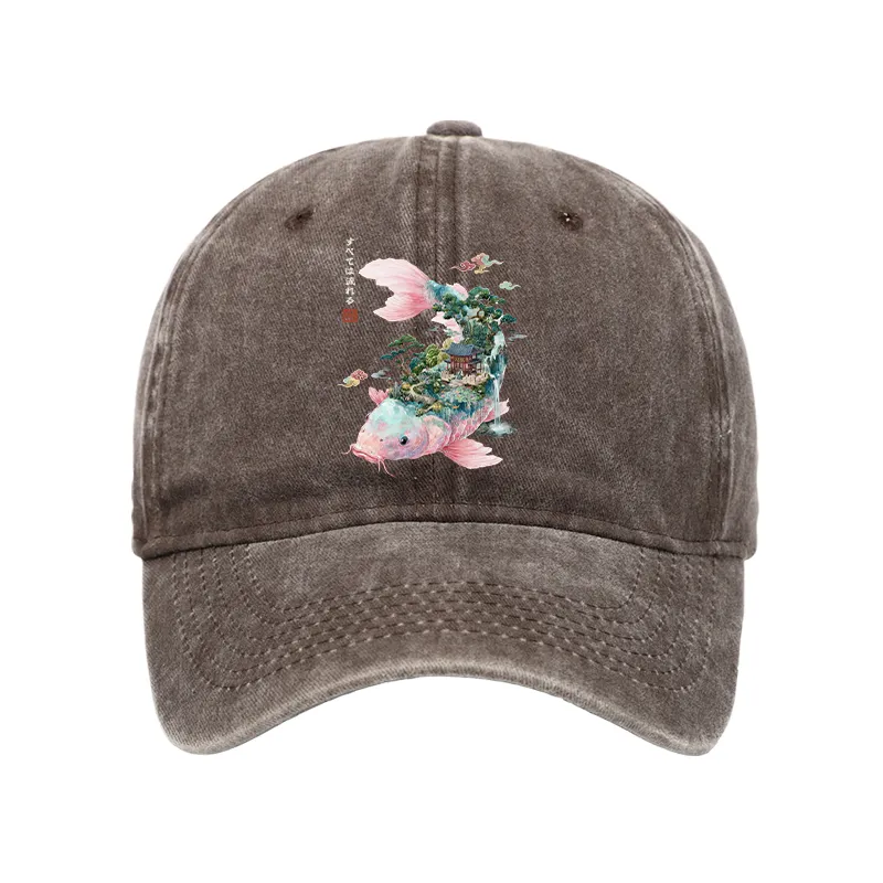 Tokyo-Tiger Journey Of The Flowing Koi Washed Cap