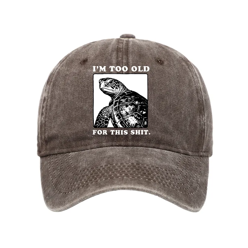 Tokyo-Tiger Turtle I Quit Meme Energy Washed Cap