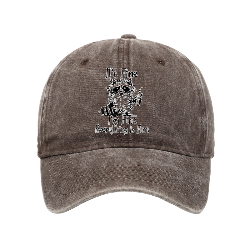 Tokyo-Tiger Raccoon Fine Meme Washed Cap