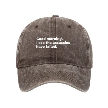 Tokyo-Tiger Assassins Failed Morning Quote Art Washed Cap