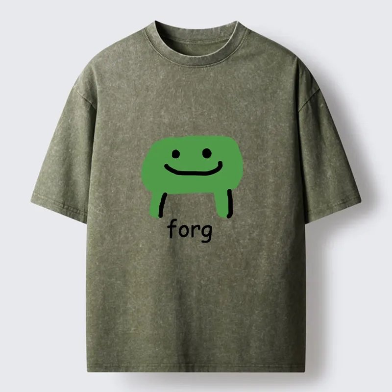 Tokyo-Tiger Smiling Forg Washed T-Shirt