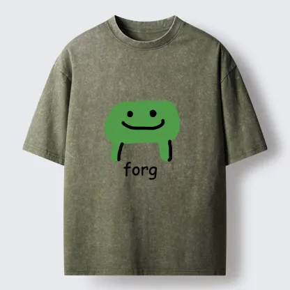 Tokyo-Tiger Smiling Forg Washed T-Shirt