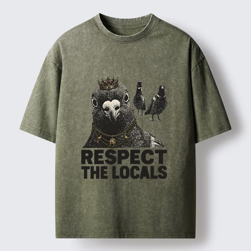 Tokyo-Tiger Royal Pigeon Graphic Washed T-Shirt