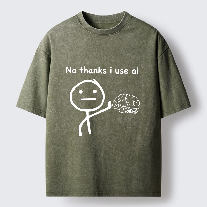 Tokyo‑Tiger Meme Skip Brain Use Ai Washed T‑-Shirt