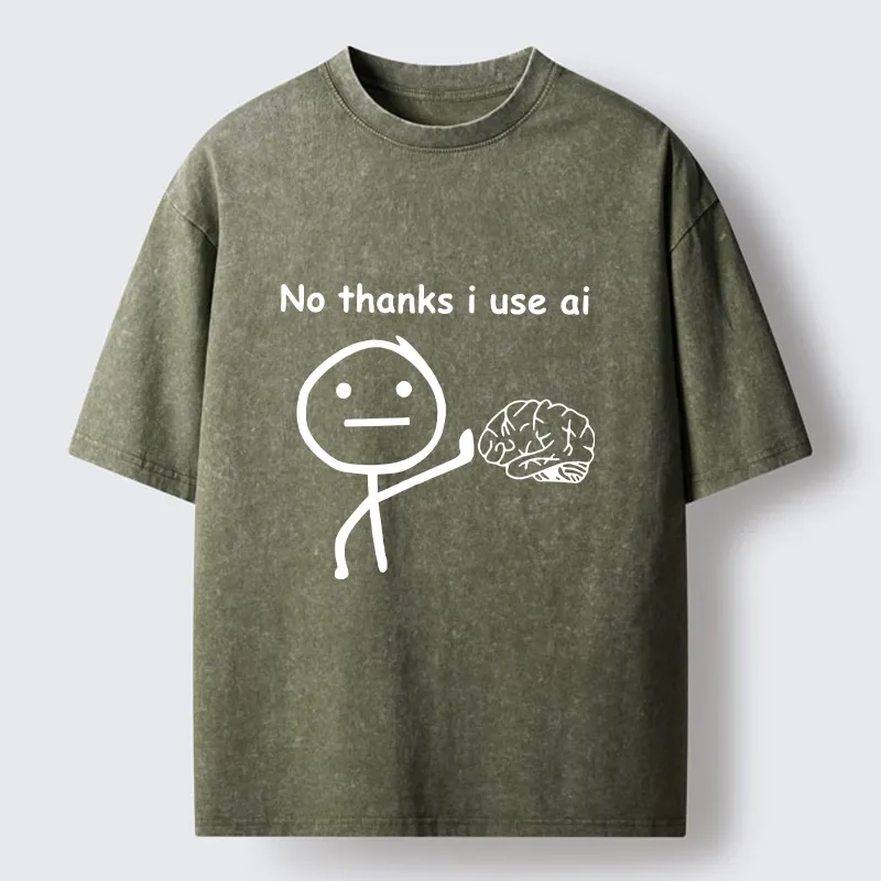 Tokyo‑Tiger Meme Skip Brain Use Ai Washed T‑-Shirt