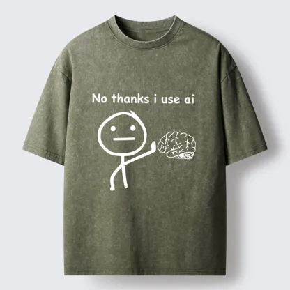 Tokyo‑Tiger Meme Skip Brain Use Ai Washed T‑-Shirt