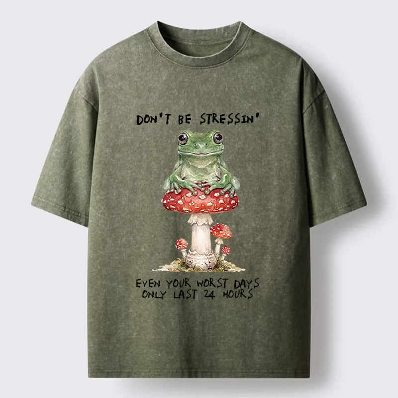 Tokyo‑Tiger Relax Positive Frog Washed T‑-Shirt