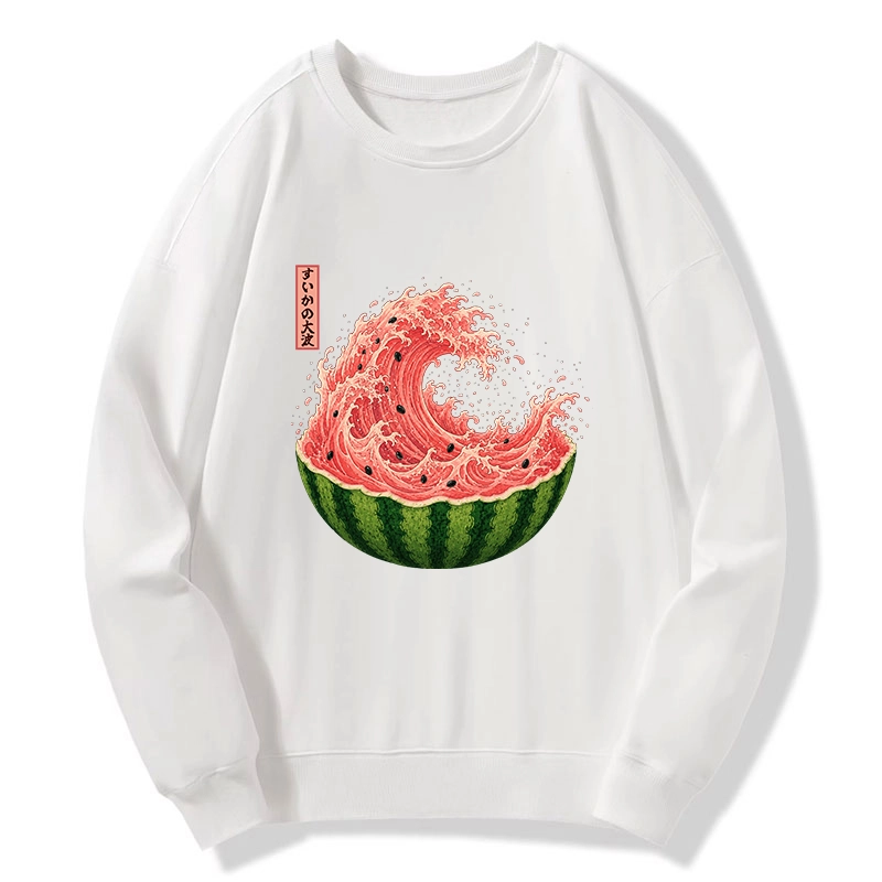 Tokyo-Tiger Watermelon Wave Summer Ukiyo Art Classic Sweatshirt
