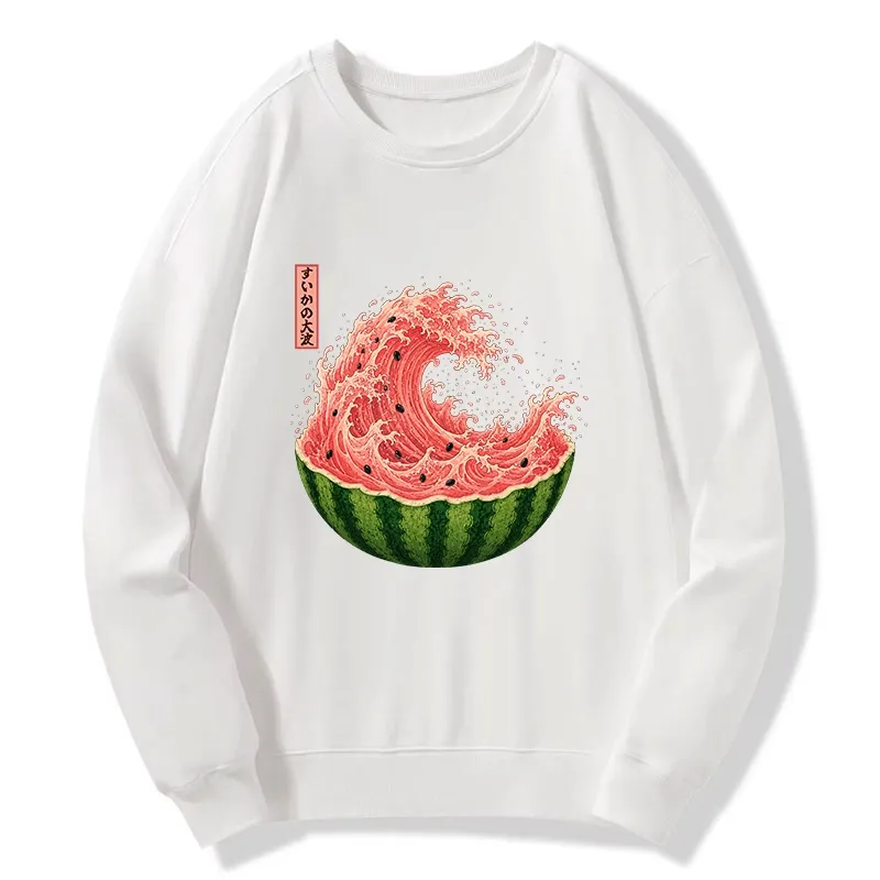 Tokyo-Tiger Watermelon Wave Summer Ukiyo Art Classic Sweatshirt