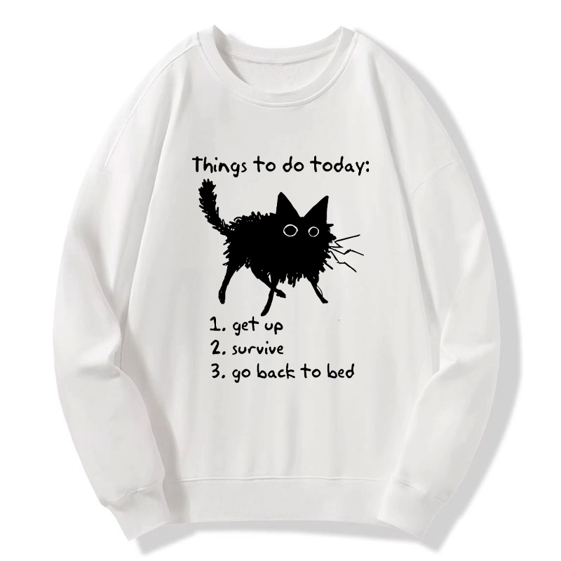 Tokyo-Tiger Lazy Cat Survive Day Funny Meme Classic Sweatshirt