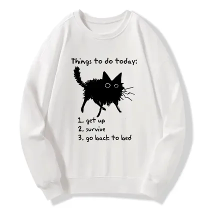 Tokyo-Tiger Lazy Cat Survive Day Funny Meme Classic Sweatshirt