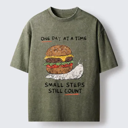 Tokyo‑Tiger Hamburger Snails Meme Washed T-Shirt