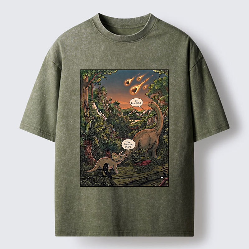 Tokyo‑Tiger Meteor Disaster Funny Washed T-Shirt