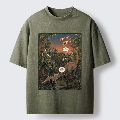 Tokyo‑Tiger Meteor Disaster Funny Washed T-Shirt