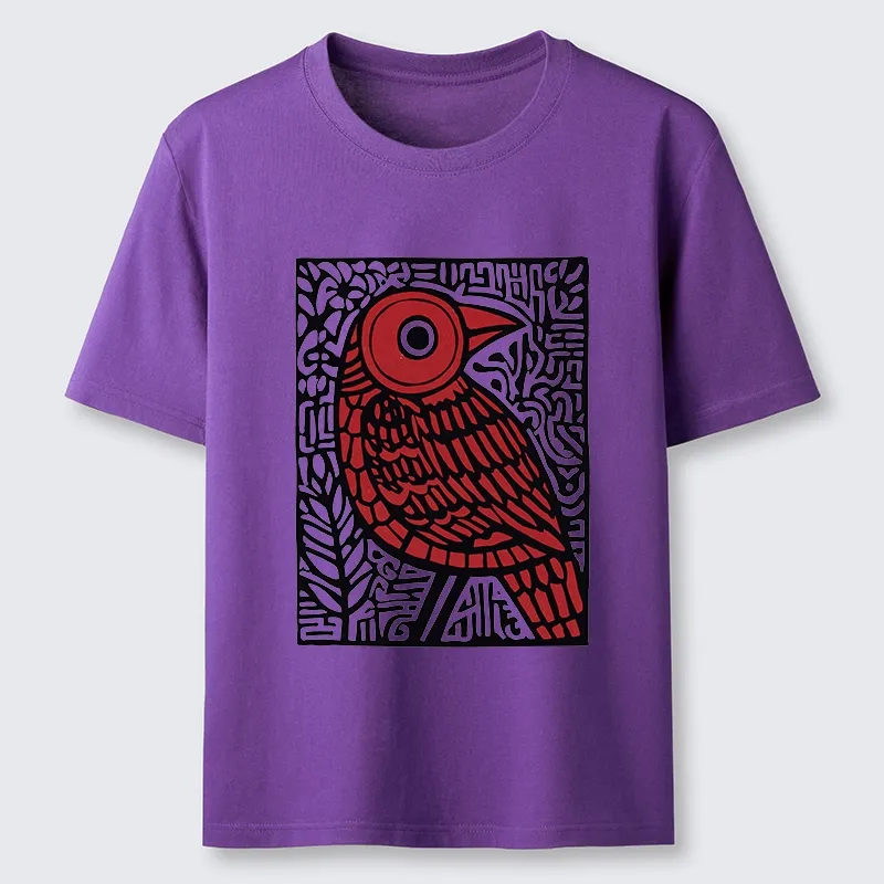 Tokyo-Tiger Retro Woodblock Bird Classic T-Shirt