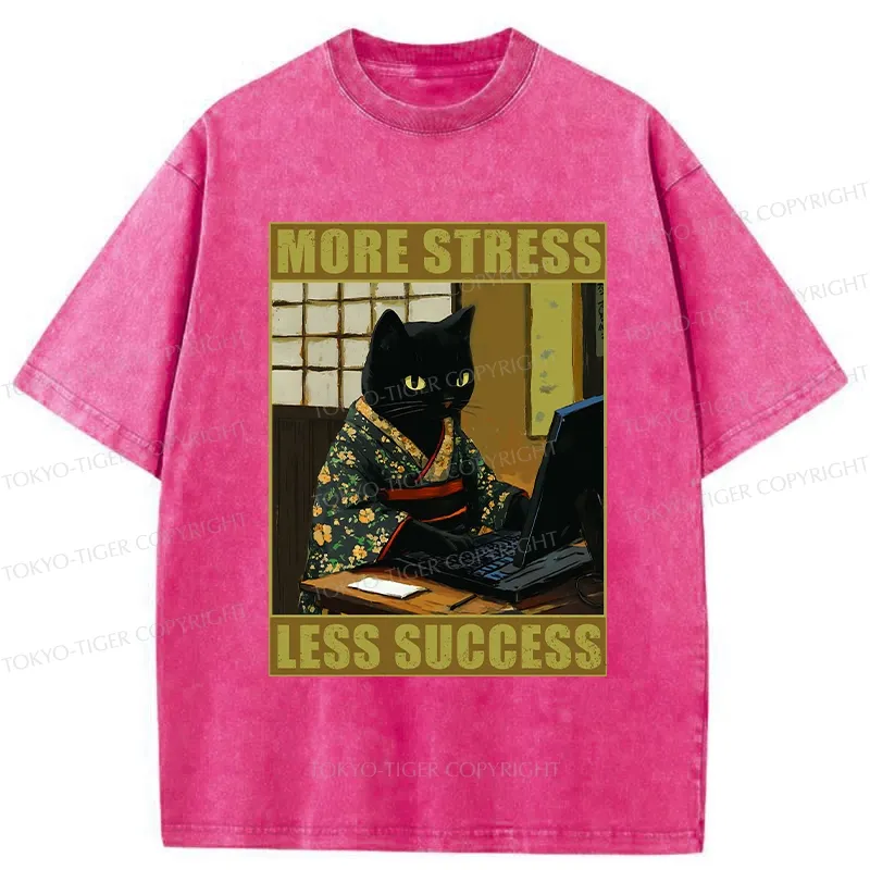 Tokyo-Tiger More Stress Less Success Washed T-Shirt