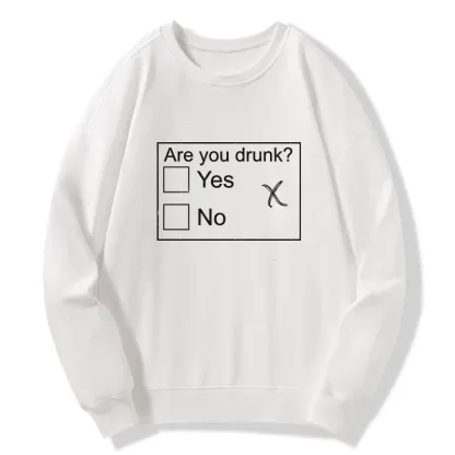 Tokyo-Tiger Confused Drunk Checkbox Graphic Classic Sweatshirt