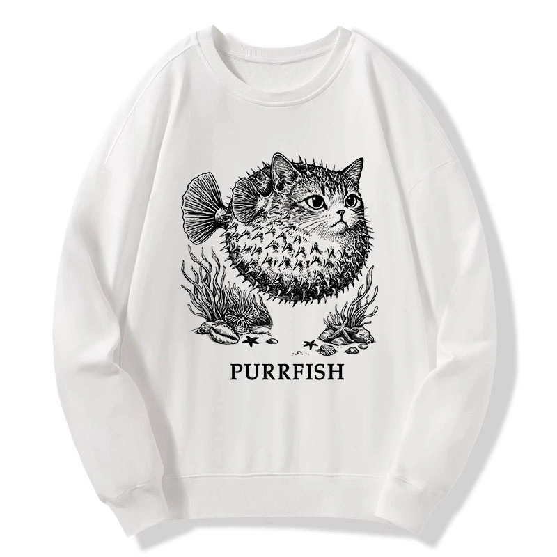 Tokyo-Tiger Spiky Puffer With Cute Cat Head Classic Sweatshirt