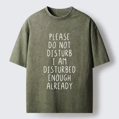 Tokyo-Tiger Leave Me Alone Vibe Washed T-Shirt