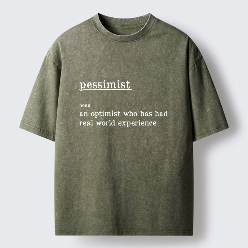 Tokyo-Tiger Real Life Pessimist Meme Washed T-Shirt