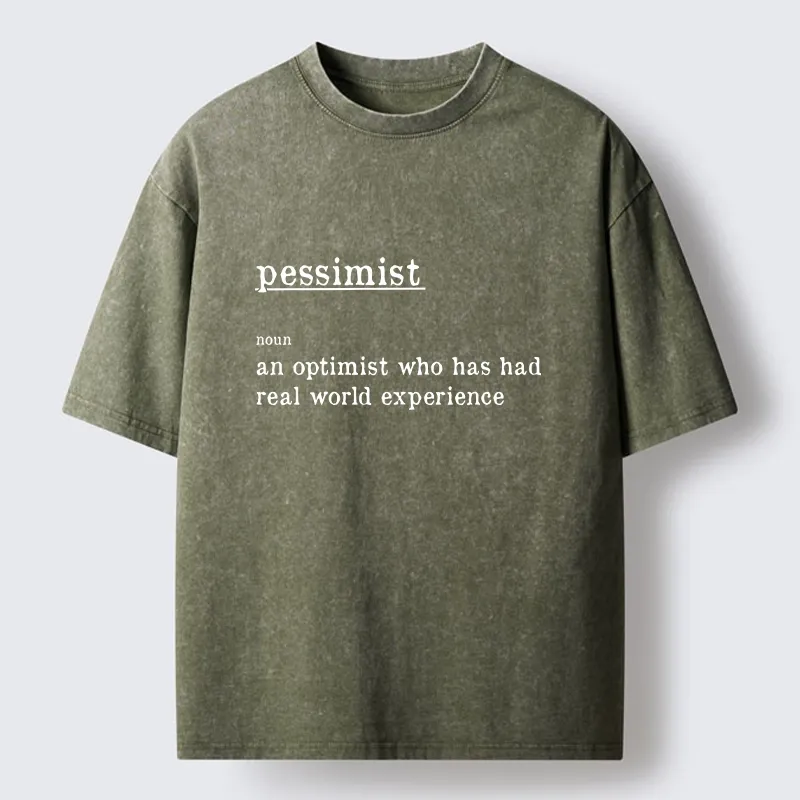 Tokyo-Tiger Real Life Pessimist Meme Washed T-Shirt