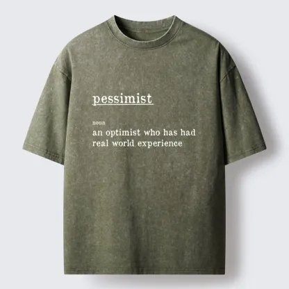 Tokyo-Tiger Real Life Pessimist Meme Washed T-Shirt