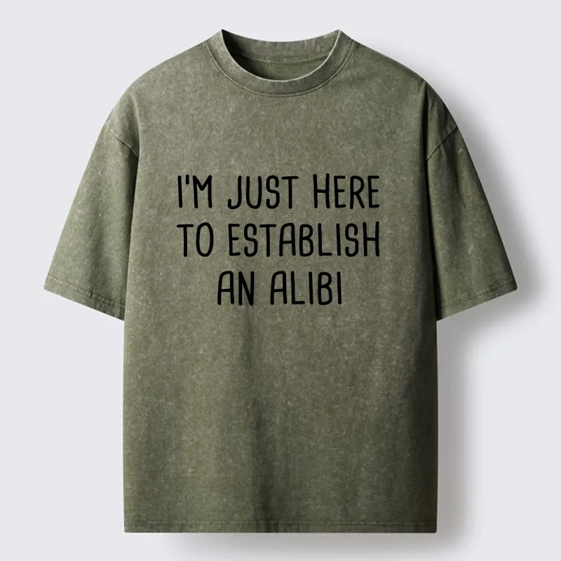 Tokyo-Tiger Funny Alibi Meme Washed T-Shirt