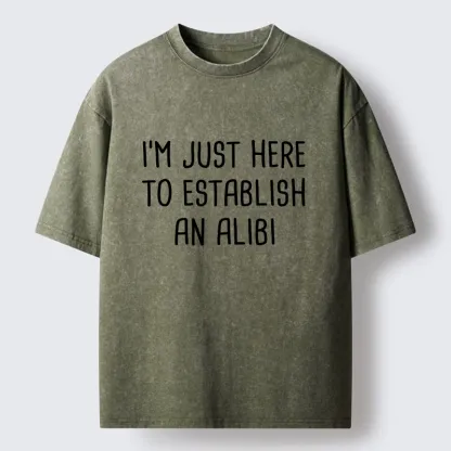 Tokyo-Tiger Funny Alibi Meme Washed T-Shirt