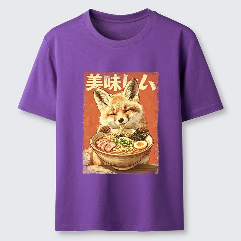 Tokyo-Tiger Ramen Loving Fox Art Classic T-Shirt