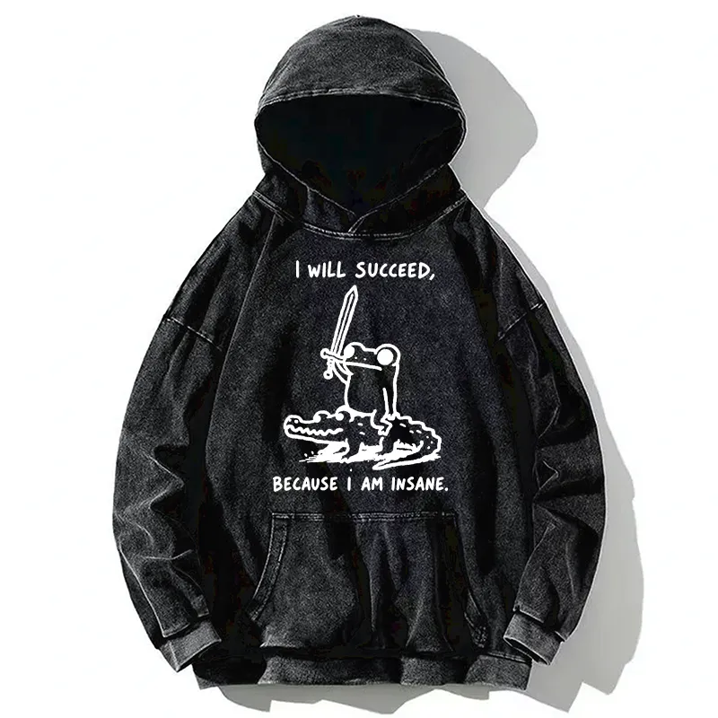 Tokyo-Tiger Warrior Frog Funny Meme Washed Hoodie