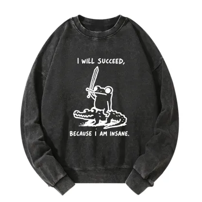 Tokyo-Tiger Warrior Frog Funny Meme Washed Sweatshirt