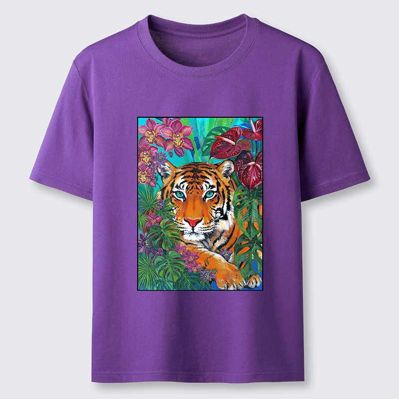 Tokyo-Tiger Floral Tiger Portrait Classic T-Shirt