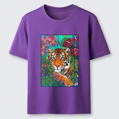 Tokyo-Tiger Floral Tiger Portrait Classic T-Shirt