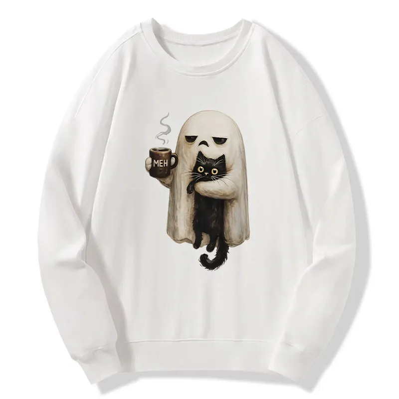 Tokyo-Tiger Ghost Cat Coffee Mood Classic Sweatshirt