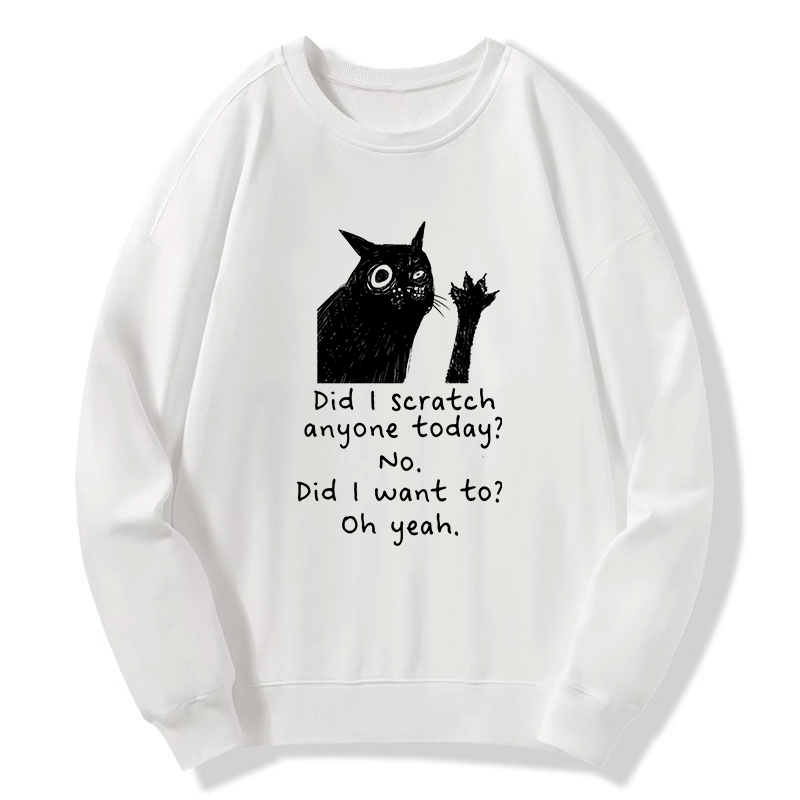 Tokyo-Tiger Black Cat Scratches People Classic Sweatshirt