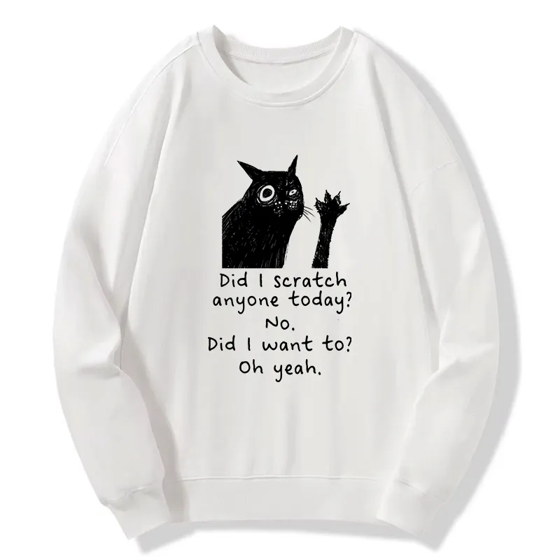 Tokyo-Tiger Black Cat Scratches People Classic Sweatshirt