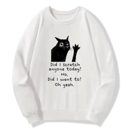 Tokyo-Tiger Black Cat Scratches People Classic Sweatshirt