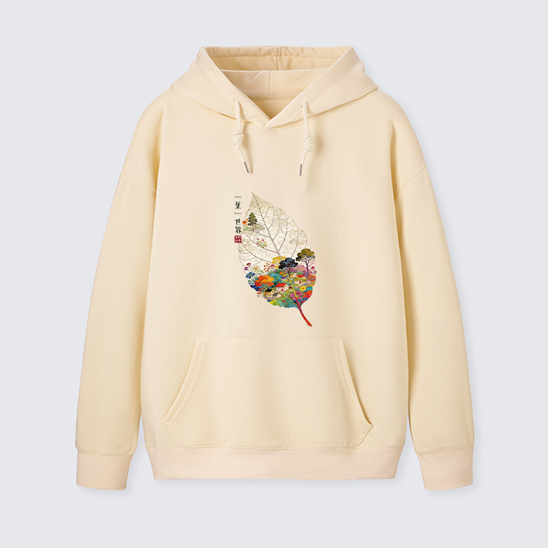 Tokyo-Tiger One Leaf Holds A Tiny Colorful World Classic Hoodie