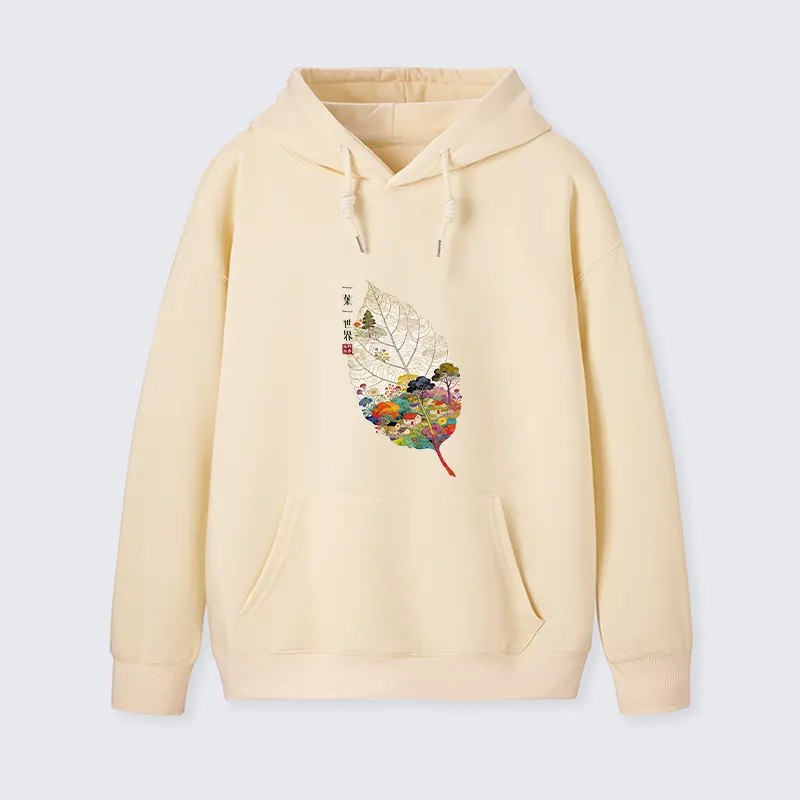 Tokyo-Tiger One Leaf Holds A Tiny Colorful World Classic Hoodie