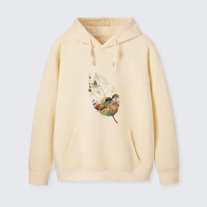 Tokyo-Tiger One Leaf Holds A Tiny Colorful World Classic Hoodie