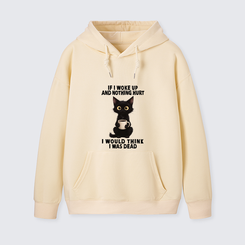 Tokyo-Tiger Funny Cute Black Cat And Coffee Meme Classic Hoodie